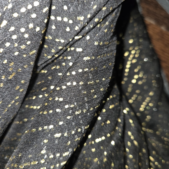 Aqua Elegant Black and Gold Women's Dress - Picture 4 of 4